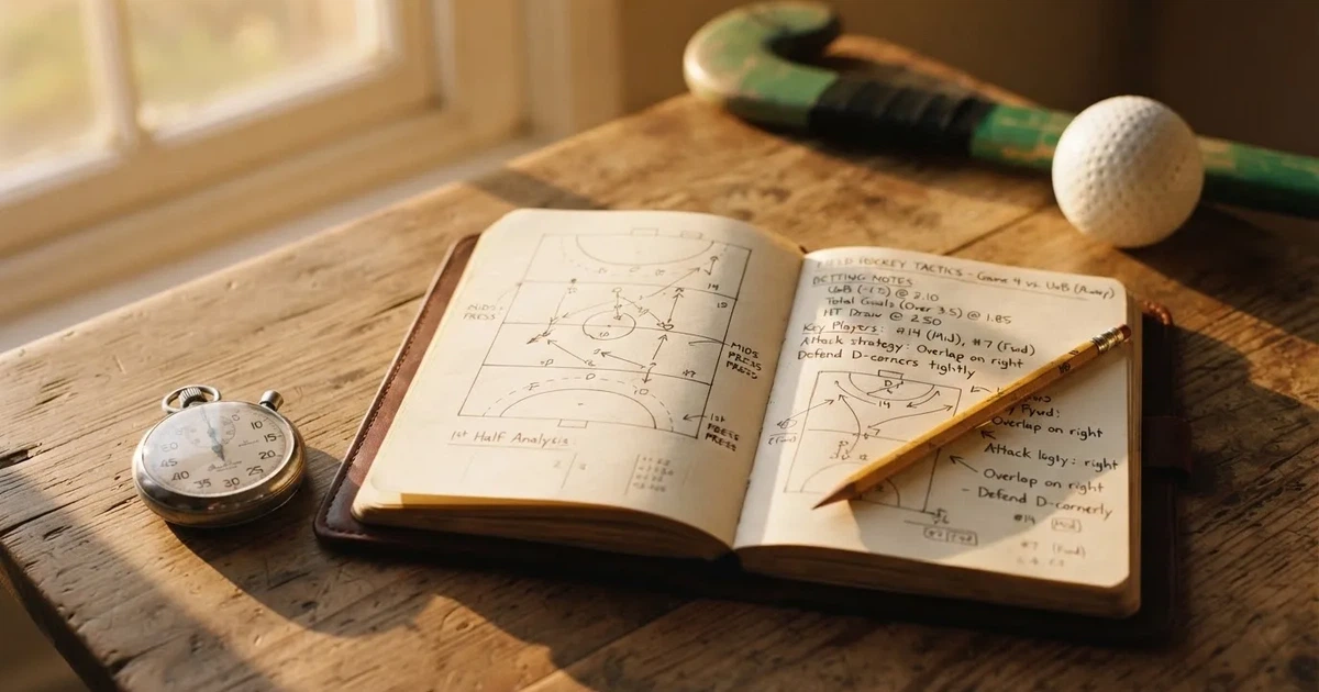 An open notebook with a pencil and a stopwatch on a wooden table